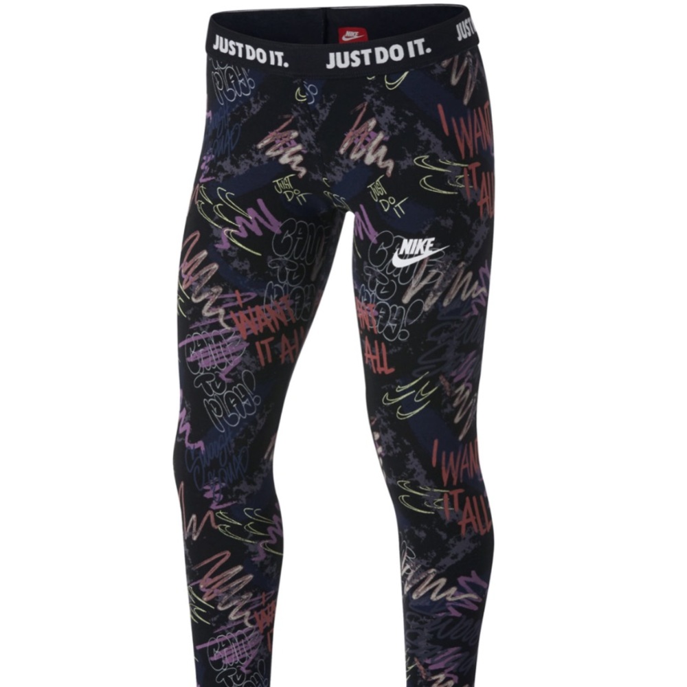 Nike Girls graffiti sportswear leggings